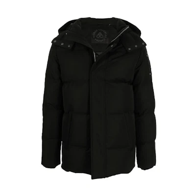 Moose Knuckles Solid Color Black Hooded Parka Down Jacket M31MJ178N-292