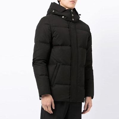 무스너클 솔리드 컬러 블랙 후드 파카 다운 자켓 M31MJ178N-292 Details for 무스너클 솔리드 컬러 블랙 후드 파카 다운 자켓 M31MJ178N-292