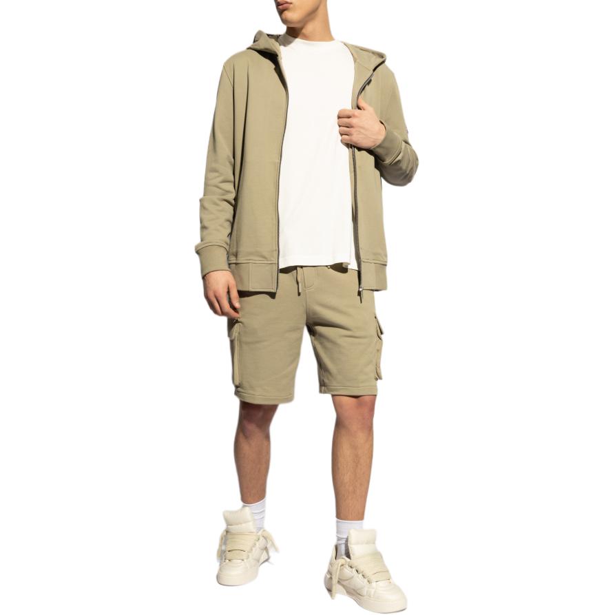 Lookbook Moose Knuckles Solid Green Hoodie Jaket Zip-Up. M14MS609-1376