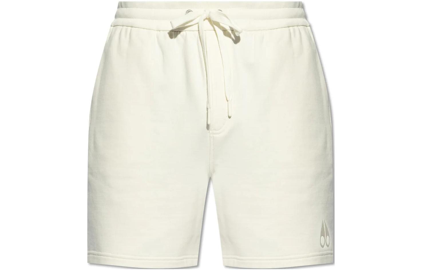 Moose Knuckles  White Drawstring Slim Fit Casual Shorts M14MR7930-1103