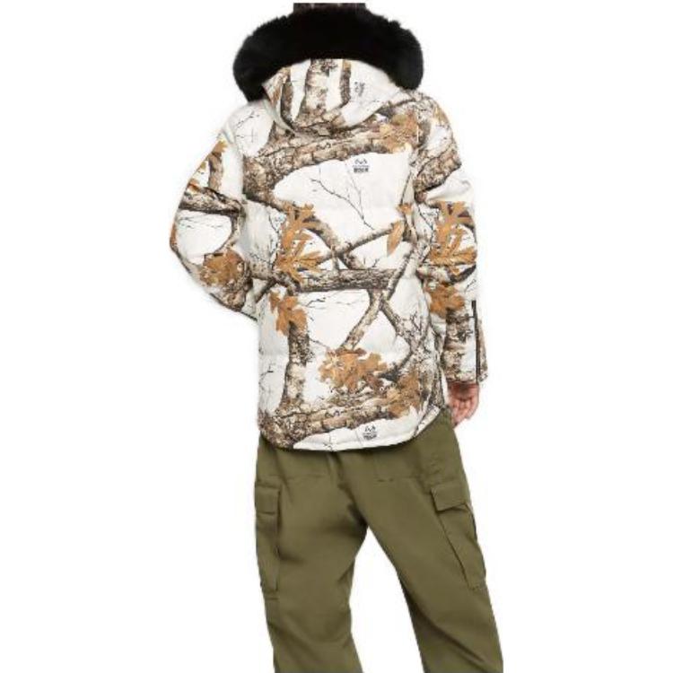 Purchase Moose Knuckles 白色修身连帽羽绒外套森林印花. M32MJ128SH-1356