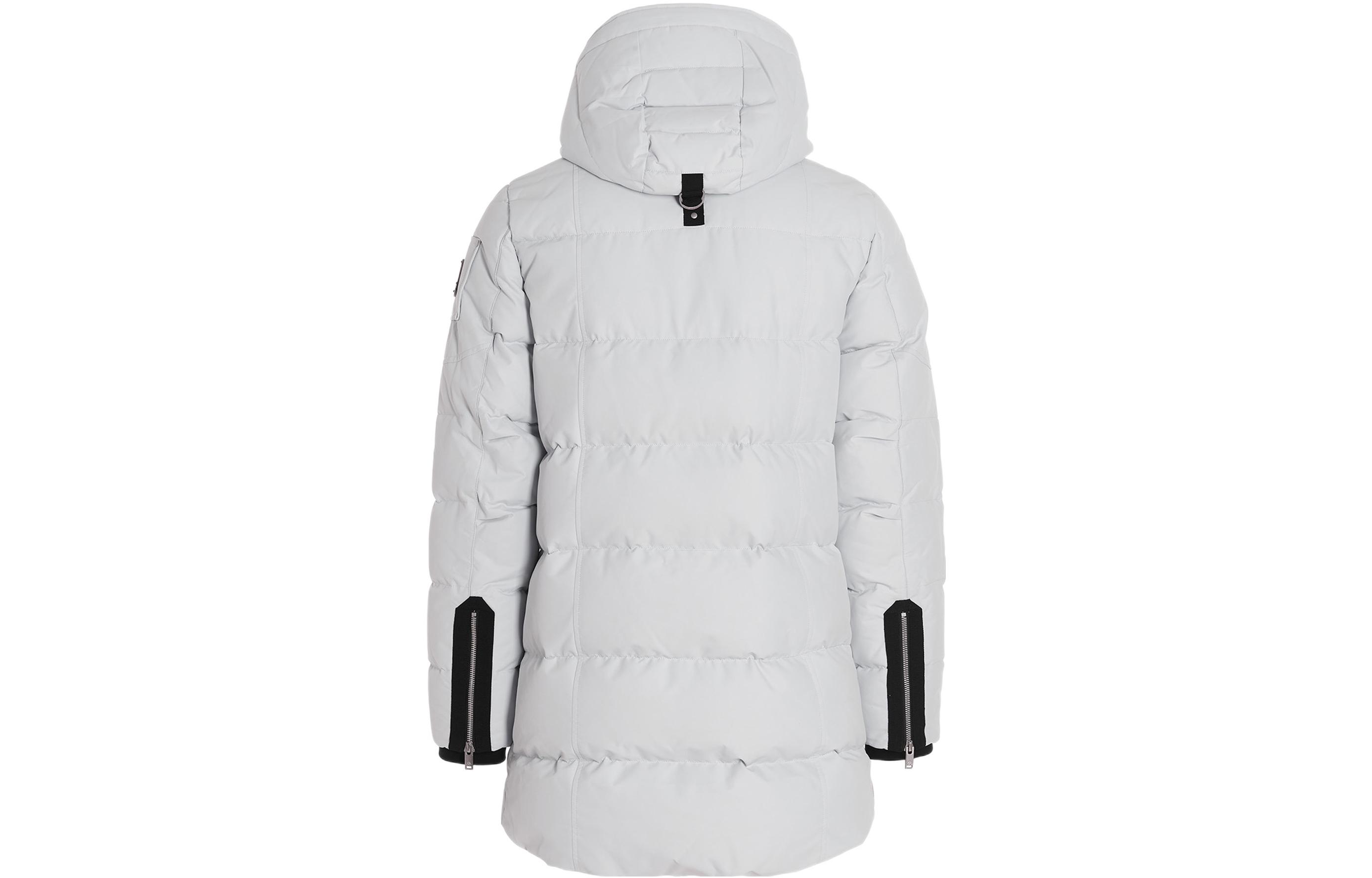 Moose Knuckles  White Solid Zip-Up Hooded Down Jacket. M32MP221-N981 圖 3