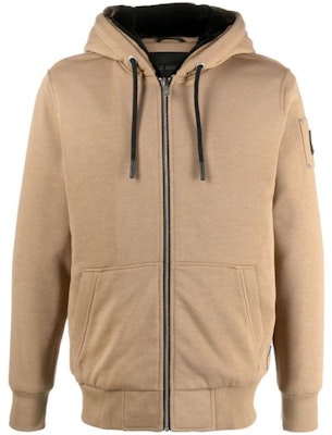 Moose Knuckles Jaket Hoodie Warna Solid dengan Resleting. M32MS600-121 Order Moose Knuckles Jaket Hoodie Warna Solid dengan Resleting. M32MS600-121