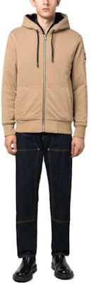 Moose Knuckles Jaket Hoodie Warna Solid dengan Resleting. M32MS600-121 Lookbook Moose Knuckles Jaket Hoodie Warna Solid dengan Resleting. M32MS600-121