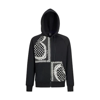 Moose Knuckles Abstract Pattern Print Sweatshirt Black - . M13MS629