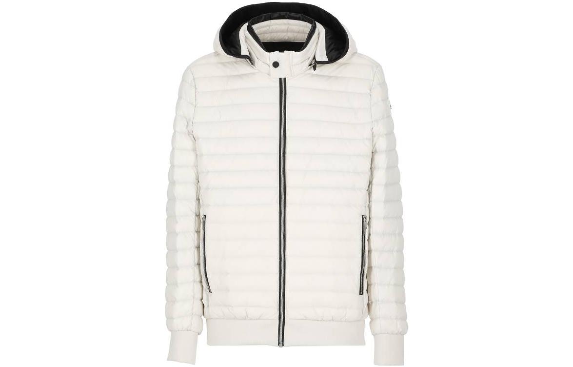 Moose Knuckles Air Down Quilted Hooded Jacket White M13MB001-1103