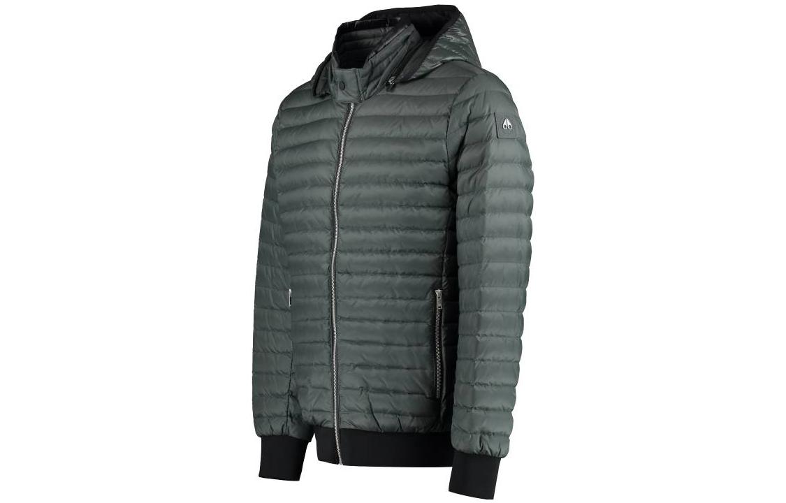 Shop Moose Knuckles Air Down SS23 Jaket Puffer Berpenutup Quilted Abu-Abu M13MB001-111