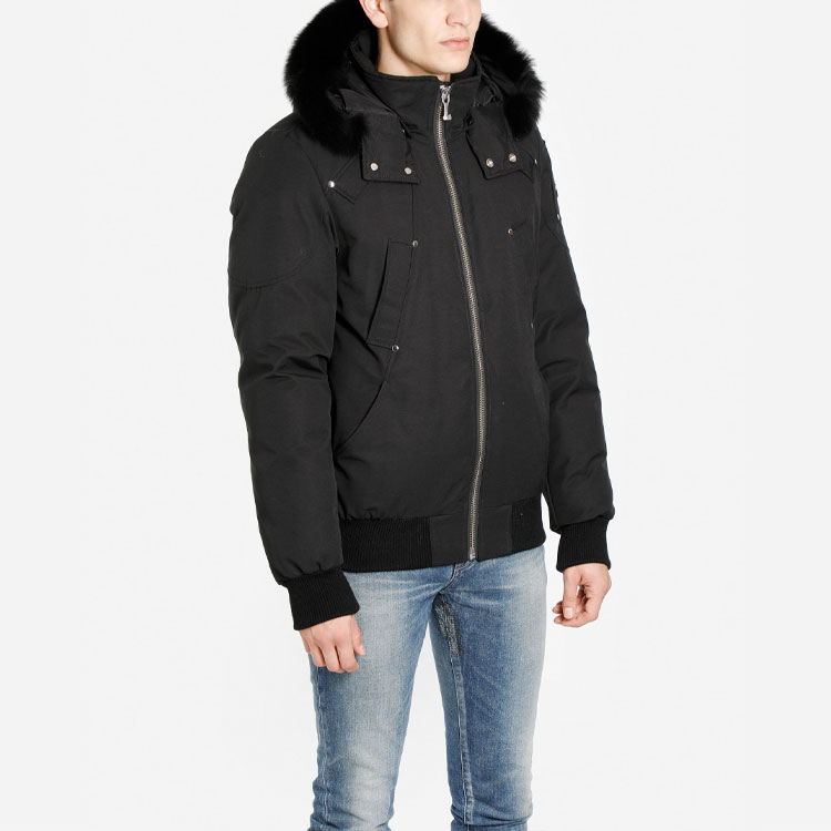 Purchase Moose Knuckles男女款黑色带毛领Ballistic经典飞行员羽绒夹克. MK2000MB-291