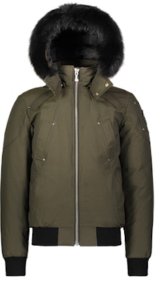 Moose Knuckles绿色男女人工羽绒服黑色毛领夹克外套 MK2000MB-775 Buy Moose Knuckles绿色男女人工羽绒服黑色毛领夹克外套 MK2000MB-775