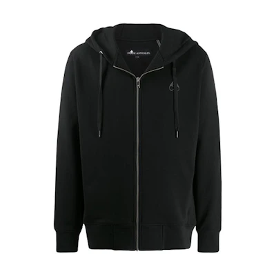 Moose Knuckles Black Logo Zip-Up Hoodie M10MS616-292