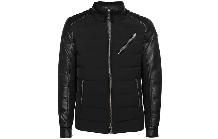 Moose Knuckles Black Minimalist Long-Sleeve Jacket M31ML303-292