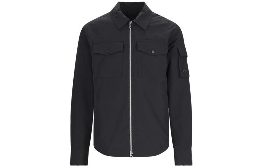 Moose Knuckles Black Slim-Fit Collared Jacket M14MJ105-292