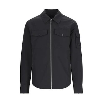 Moose Knuckles Black Slim-Fit Collared Jacket M14MJ105-292