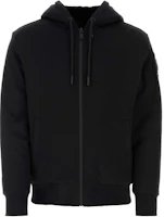 Moose Knuckles Black Unisex Hoodie Jacket with Back Logo Print Design M32MS629-804 Moose Knuckles Black Unisex Hoodie Jacket with Back Logo Print Design M32MS629-804