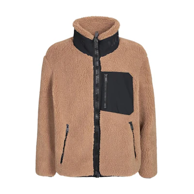 Moose Knuckles Brown Logo Print Zip-Up Stand Collar Jacket M33MS618-1213