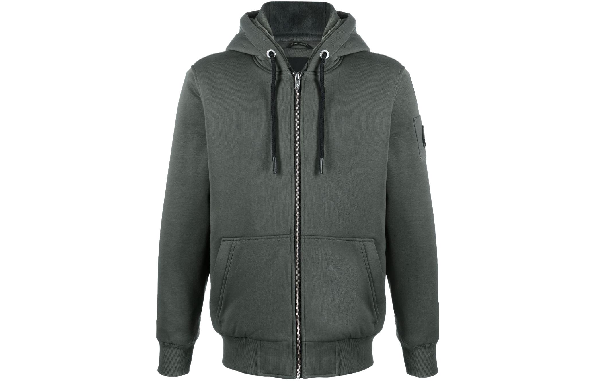 Moose Knuckles Classic Bunny Hoodie Unisex Full Zip Grey M32MS6001337