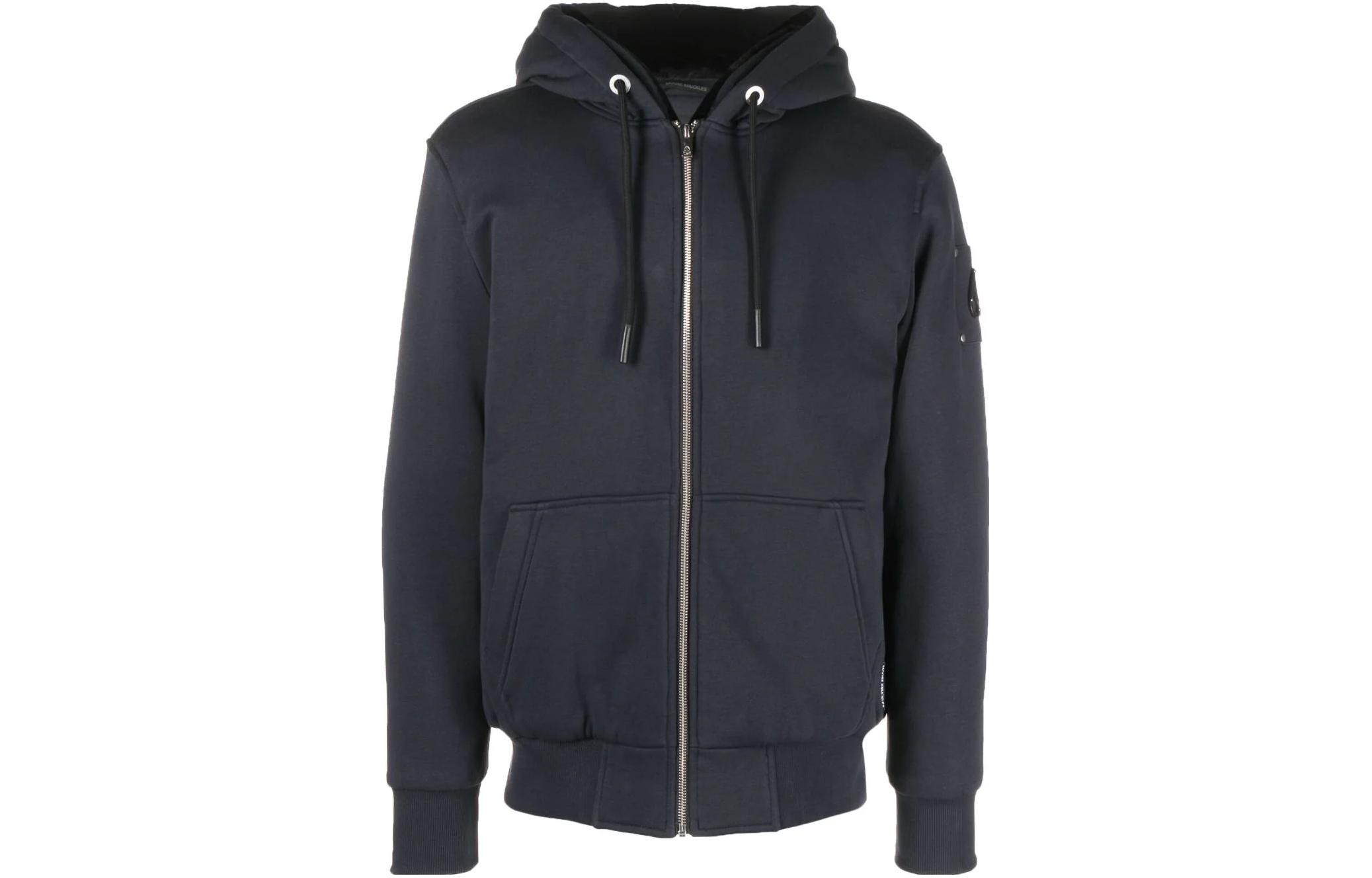 Moose Knuckles Classic Bunny Solid Navy Hoodie Zip Jacket for Men M32MS6001207
