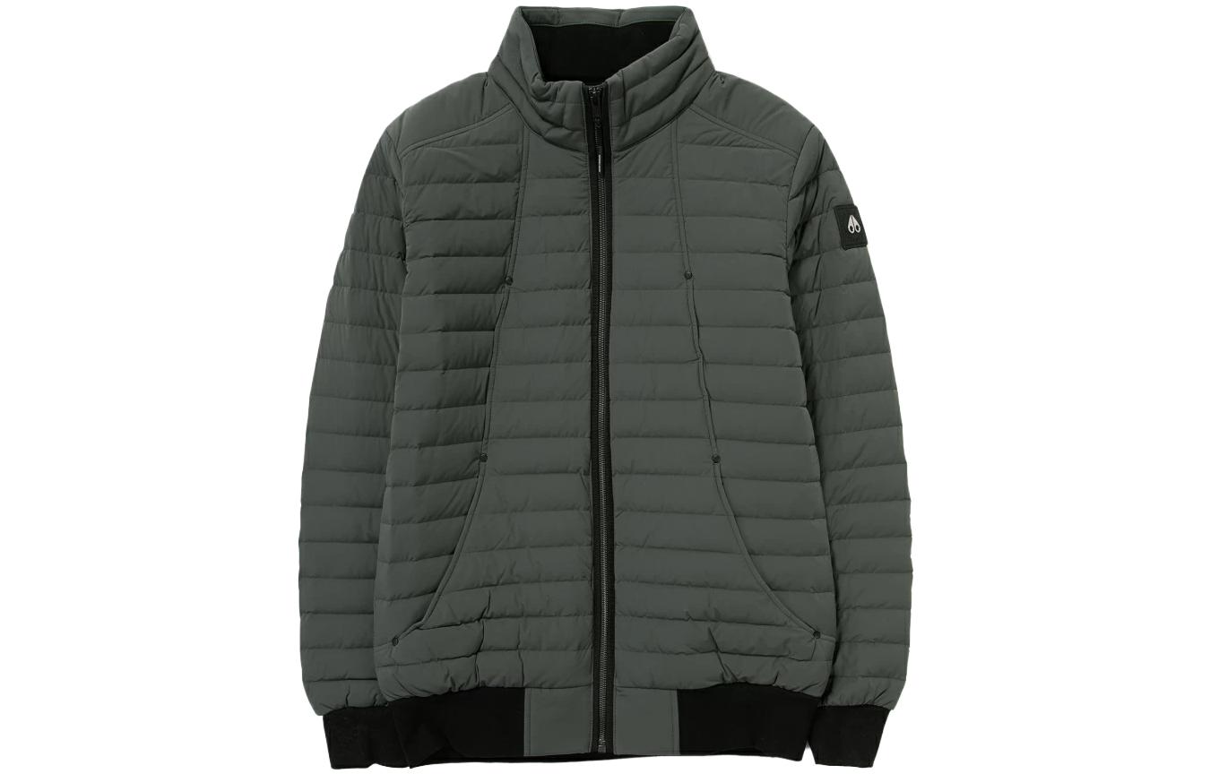 Moose Knuckles Color Stand Collar Zip-Up Jacket M32MB0091-185