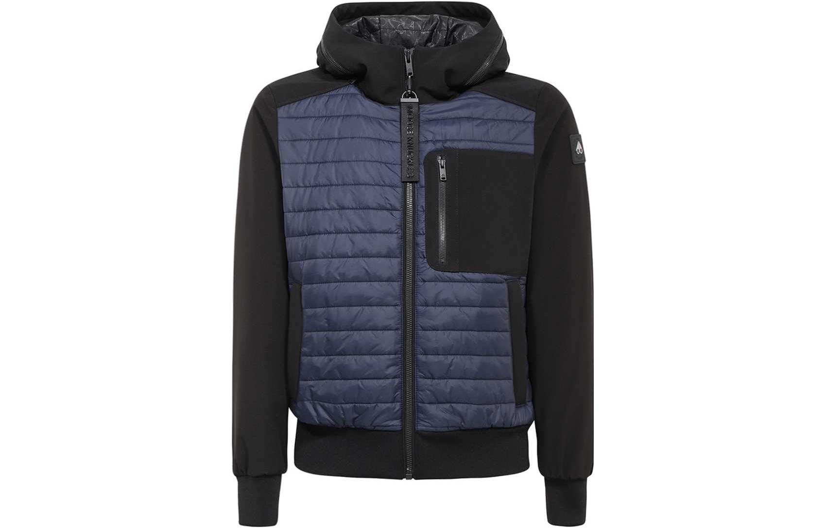 Moose Knuckles Colorblock Zip-Up Hoodie Jacket Blue M33MB0071-207