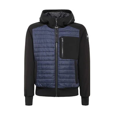 Moose Knuckles Colorblock Zip-Up Hoodie Jacket Blue M33MB0071-207
