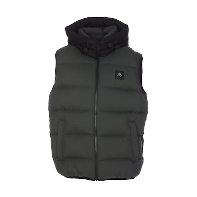 Moose Knuckles Colorblock Zip-Up Sleeveless Vest Unisex Green. M33MV4651-210
