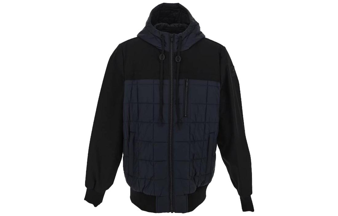 Moose Knuckles Colorblock Zip Hoodie Jacket Navy Blue M13MB008-833