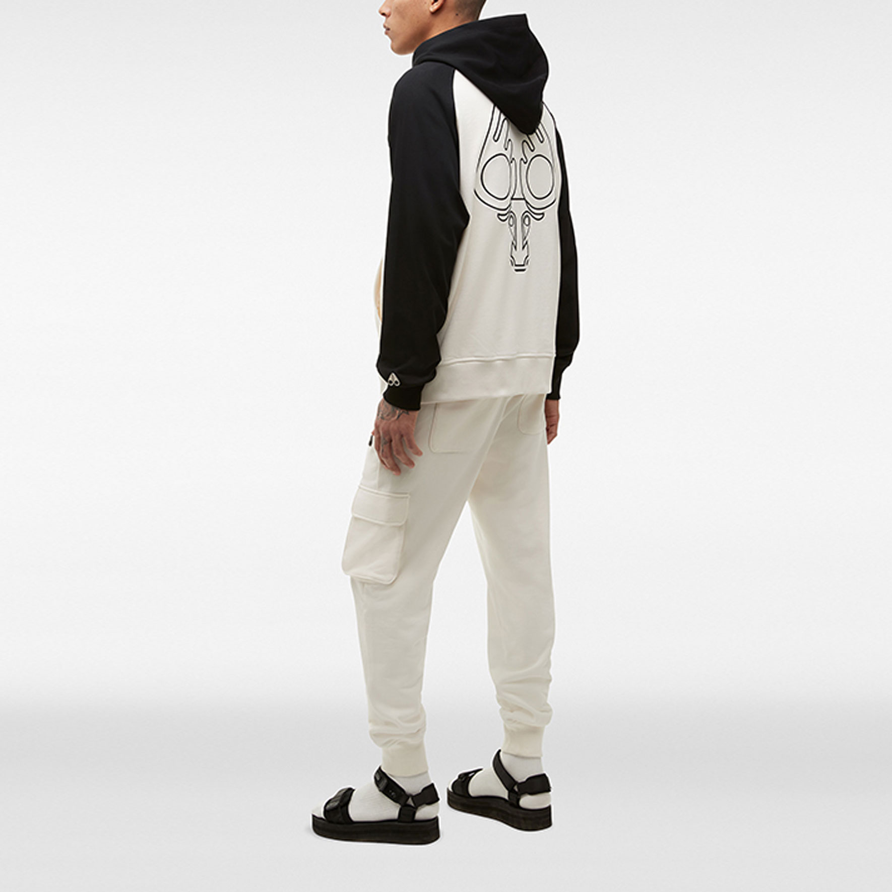 Purchase ムースナックルズ カラーブロック ジップフーディー ユニセックス ブラック. M13MS611H