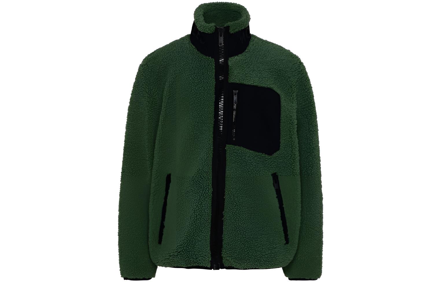 Moose Knuckles Fleece Patch Pocket Zip-Up Jacket Unisex M32MS618963