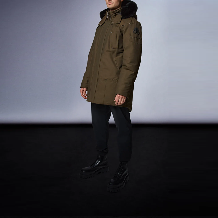 Purchase 무스너클 FW19 스털링 아미그린 파카 유니섹스 다운 자켓 퍼 트림. MK4661MP-775