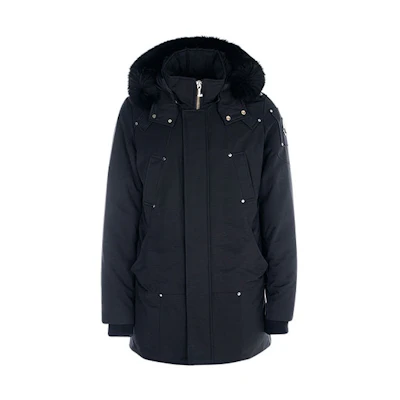 Moose Knuckles FW19 Stirling Black Down Jacket with Fur Trim Unisex MK4661MP-291