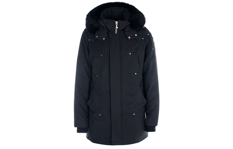 Order Moose Knuckles 2019秋冬款黑色带毛边羽绒服 男女款 MK4661MP-291