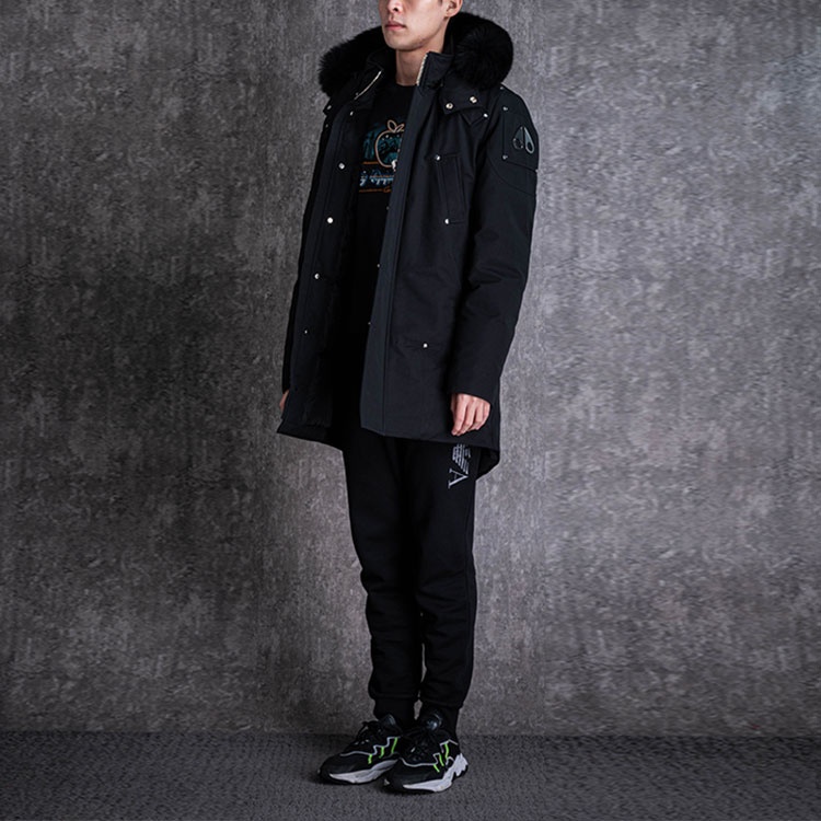 Purchase Moose Knuckles 2019秋冬款黑色带毛边羽绒服 男女款 MK4661MP-291