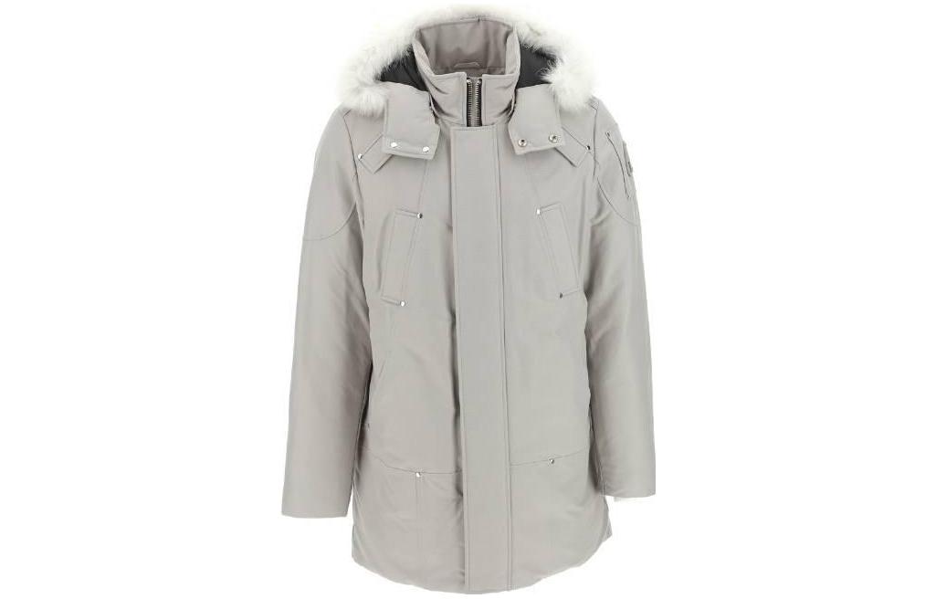 Order 무스 너클스 FW19 스털링 그레이 다운 파카 퍼 후드 유니섹스 겨울 자켓. MK4661MP-856