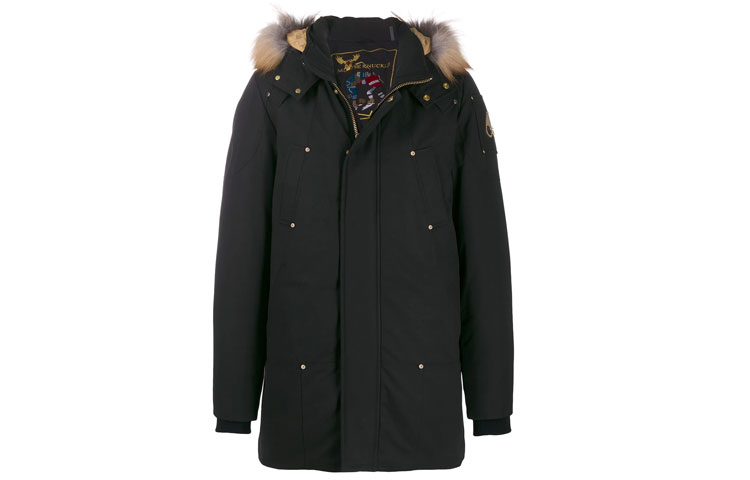 Moose Knuckles FW21  Black Down Jacket with Built-in Padding M39MP261G-291