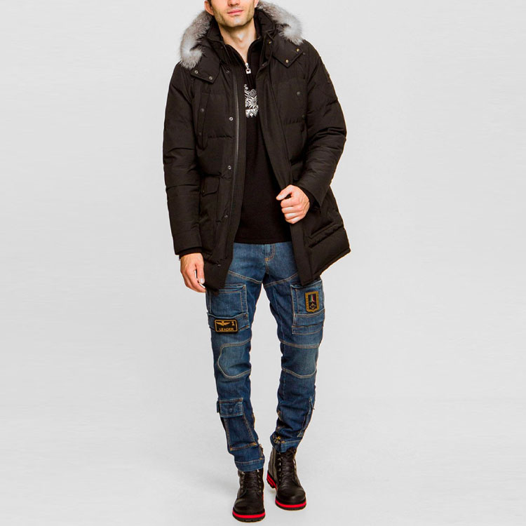 Lookbook 무스너클 FW21 빅 릿지 로고 다운 파카 재킷 유니섹스. M39MP210-310