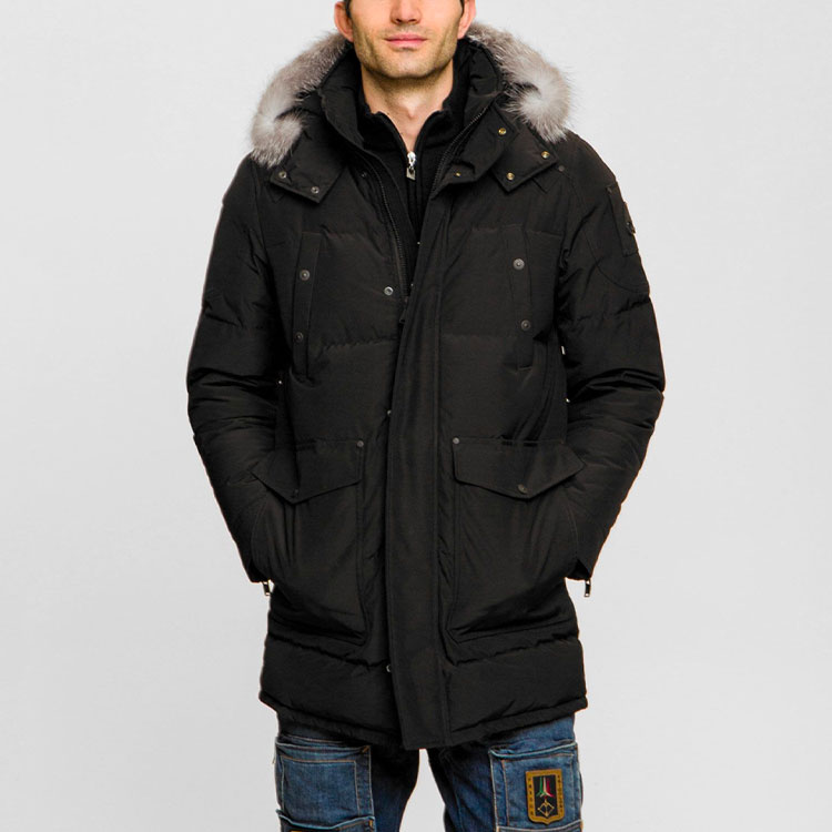 Shop 무스너클 FW21 빅 릿지 로고 다운 파카 재킷 유니섹스. M39MP210-310