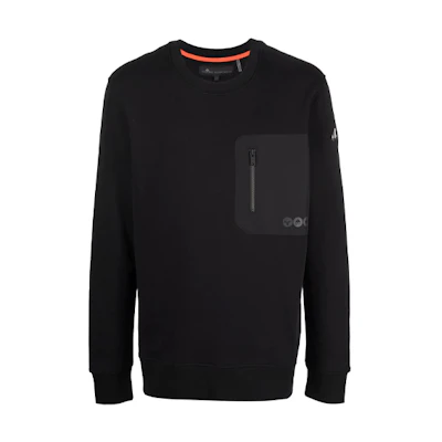 Moose Knuckles FW21 Crewneck Pocket Detail Sweatshirt Black () M31MS648-292