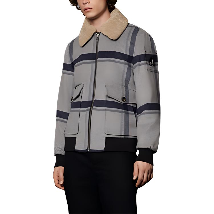 Moose Knuckles FW21 Elliot River Wool Jacket Gray M31MW409-607