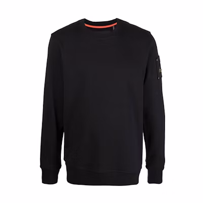 Moose Knuckles FW21 Logo Patch Pullover Hoodie Black () M31MS627G-292