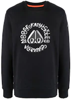 Moose Knuckles FW21 Logo Printed Black Crewneck Sweatshirt Casualwear M31MS651-292 Moose Knuckles FW21 Logo Printed Black Crewneck Sweatshirt Casualwear M31MS651-292
