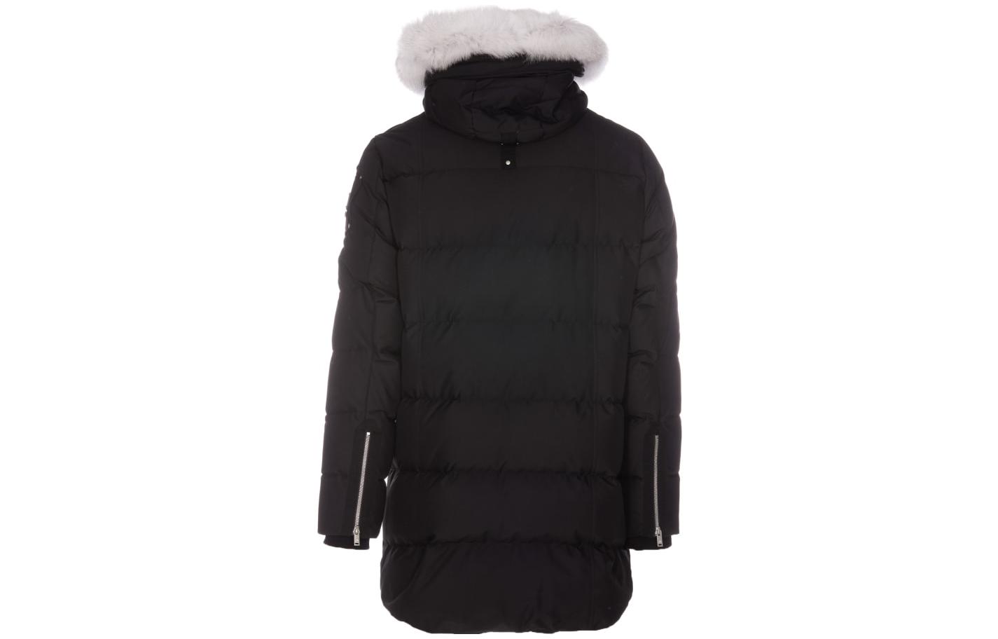 Lookbook Moose Knuckles FW22 黑色可拆卸帽长款羽绒服夹克 M32MP221-290