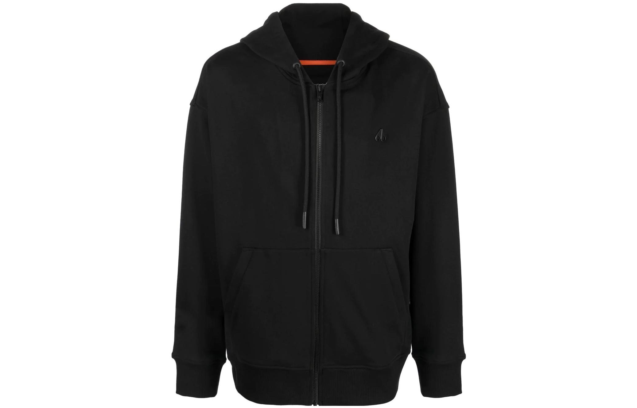 Order Moose Knuckles FW22 Hoodie Hitam Logo Solid Unisex. M32MS652-292