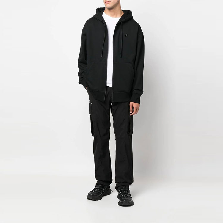 Purchase Moose Knuckles FW22 Hoodie Hitam Logo Solid Unisex. M32MS652-292