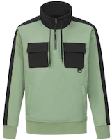 Moose Knuckles FW22 Borough Colorblock Pullover Hoodie Green M32MS622 Moose Knuckles FW22 Borough Colorblock Pullover Hoodie Green M32MS622