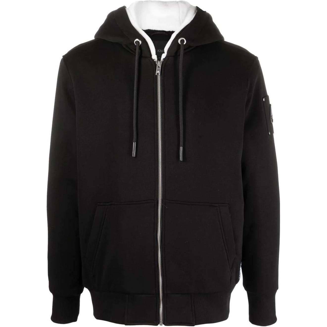 Moose Knuckles FW22 Classic Bunny Black Unisex Full-Zip Hoodie Jacket. M32MS600244