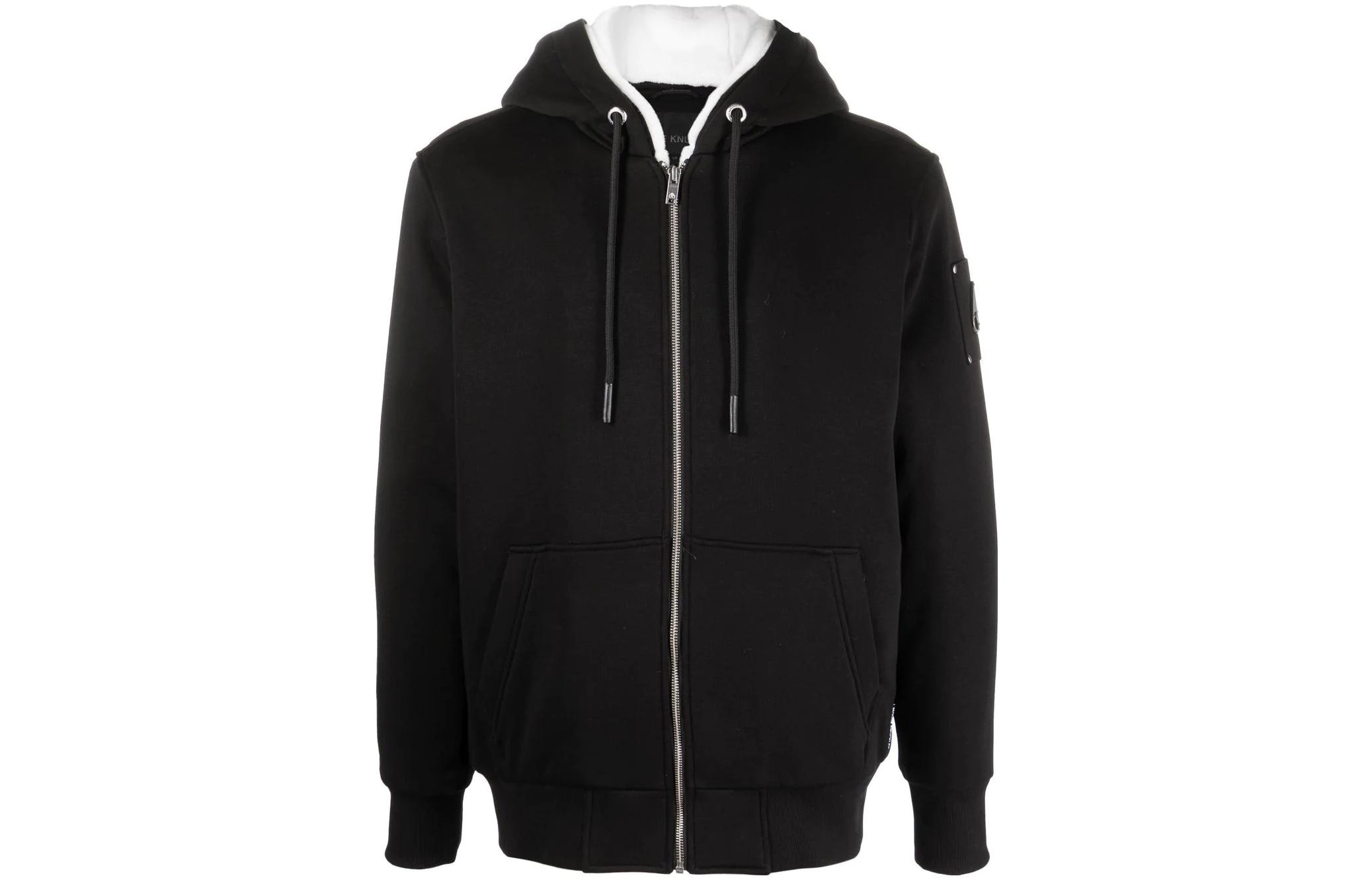 Order Moose Knuckles FW22经典款黑色男女连帽拉链外套夹克. M32MS600244