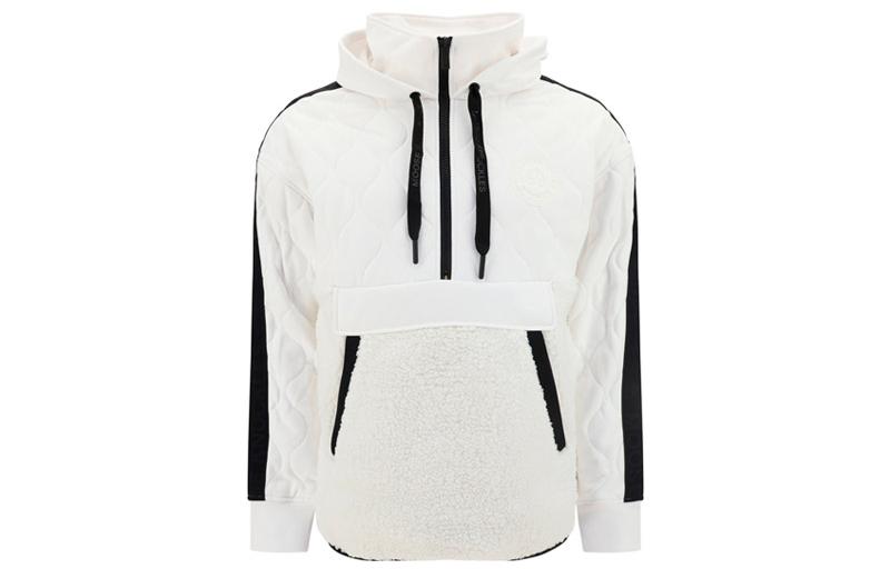 Moose Knuckles FW22 Colorblock Half-Zip Hoodie White Mens M32MS616-160