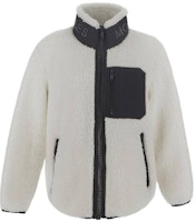 Moose Knuckles FW22 Contrast Print Sherpa Zip Jacket Unisex White. M32MS618-155 Moose Knuckles FW22 Contrast Print Sherpa Zip Jacket Unisex White. M32MS618-155