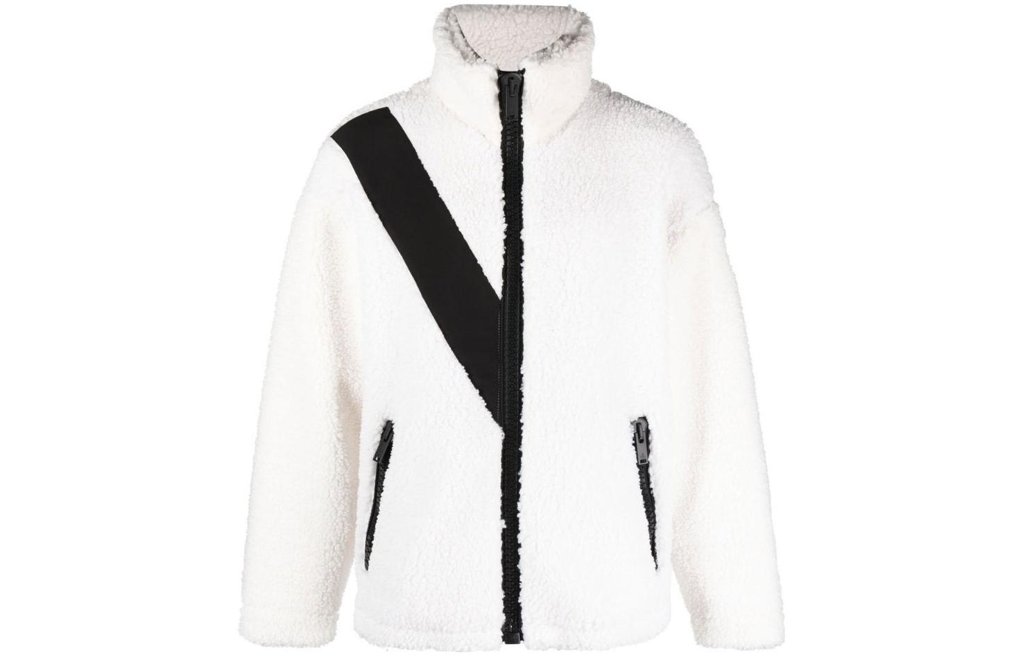 Order Moose Knuckles FW22 Jaket Unisex Stand Collar dengan Resleting Kontras. M32MS659-155