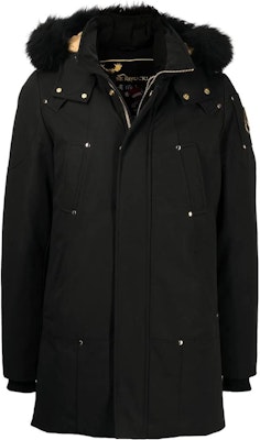 Moose Knuckles FW22 Jaket Puffer Logo Hitam dengan Tudung Lepas Pasang. M39MP261G305 Order Moose Knuckles FW22 Jaket Puffer Logo Hitam dengan Tudung Lepas Pasang. M39MP261G305